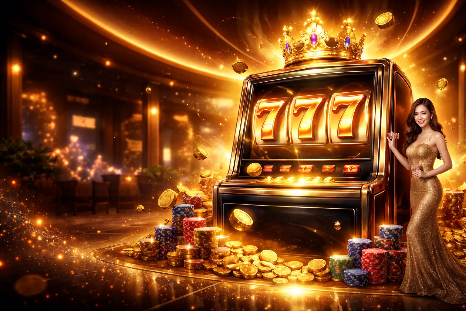 Màn hình trò chơi nổ hũ với biểu tượng jackpot lớn tại sutbong123